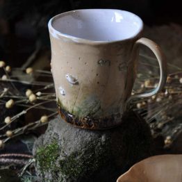 ceramiczny kubek rękodzieło ptaszki arteliu sklep z ceramiką artystyczną